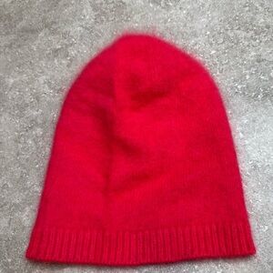 H&M Luxe Brushed Angora Blend Hot Pink Beanie